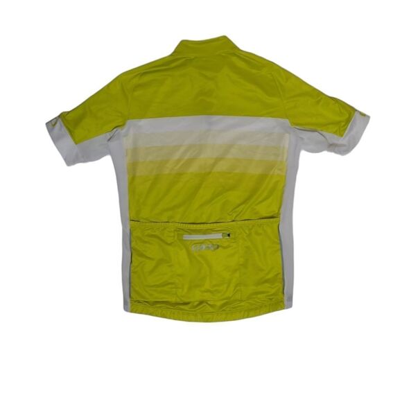 GIRO neon yellow stripe‎ chrono expert renew stretch full zip biking jersey M - Picture 3 of 12